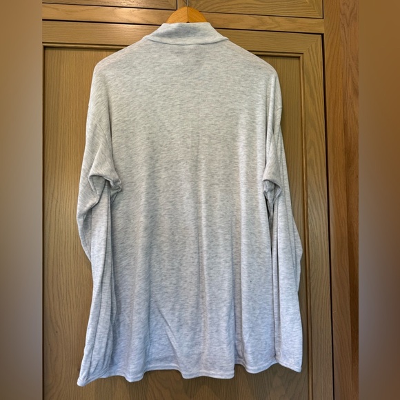 Patagonia Men's Heather Gray/White Quarter Zip Mock Neck Capilene / XXL - Picture 7 of 10